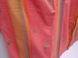 Photo3: 5911T14z840 Vintage Japanese Kimono Silk TSUMUGI Flower Coral pink (3)