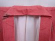 Photo7: 5911T14z840 Vintage Japanese Kimono Silk TSUMUGI Flower Coral pink (7)