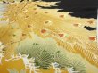 Photo7: 1J02z200  Japanese Kimono Silk  FABRIC Peacock Black 56.7x28.3 (7)