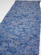Photo3: 1J05z100  Japanese Kimono Crepe Silk  FABRIC Flowers Dull blue 64.6x14.2 (3)