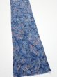 Photo2: 1J07z50  Japanese Kimono Crepe Silk  FABRIC Flowers Dull blue 57.5x7.1 (2)