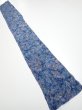Photo4: 1J08z50  Japanese Kimono Crepe Silk  FABRIC Flowers Dull blue 57.9x7.1 (4)