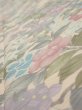 Photo4: 1J04z90  Japanese Kimono Silk  FABRIC Bird Flower Light peach 68.5x14.4 (4)