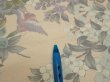 Photo6: 1J04z90  Japanese Kimono Silk  FABRIC Bird Flower Light peach 68.5x14.4 (6)