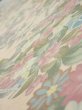 Photo4: 1J07z40  Japanese Kimono Silk  FABRIC Bird Flower Light peach 60.6x7.1 (4)
