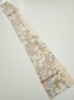 Photo5: 1J09z60  Japanese Kimono Silk  FABRIC Bird Flower Light peach 86.2x7.1 (5)