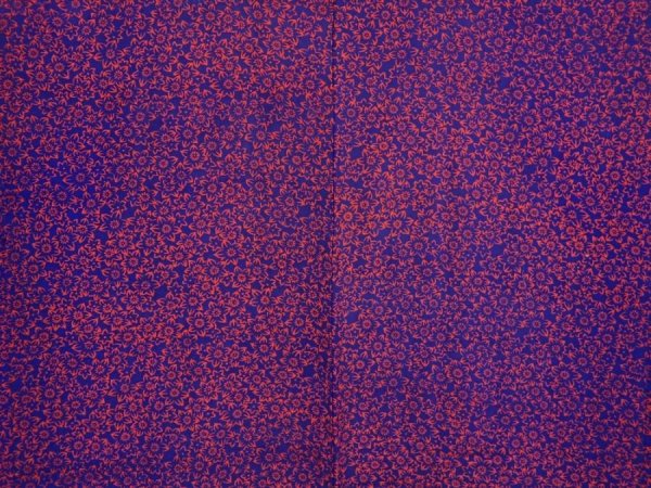 Photo3: 5912T02z620 Vintage Japanese Kimono Silk HAORI Flower Dark lavender blue (3)