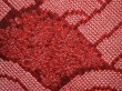 Photo4: 5912T04z500 Vintage Japanese Kimono Silk SHIBORI HAORI Wave Dark red (4)
