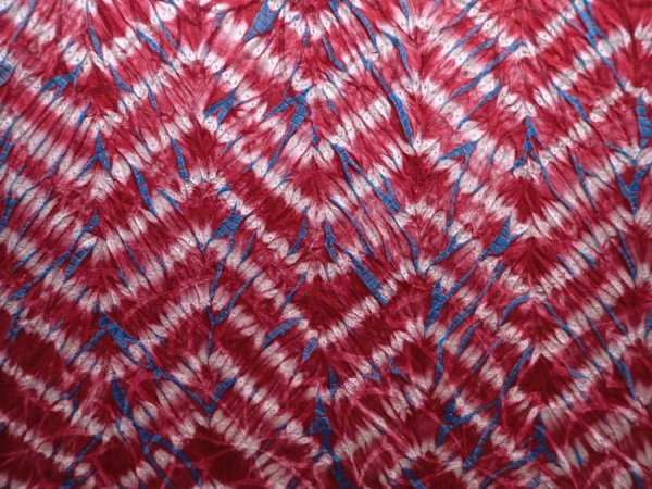 Photo4: 5912T06z490 Vintage Japanese Kimono Silk SHIBORI HAORI  Wine red (4)