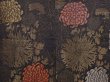 Photo3: 5912T07z700 Vintage Japanese Kimono Silk HAORI Chrysanthemum Black (3)