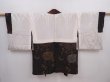 Photo6: 5912T07z700 Vintage Japanese Kimono Silk HAORI Chrysanthemum Black (6)
