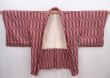 Photo5: 5912T10z520 Vintage Japanese Kimono Silk SHIBORI HAORI  Red-Brown (5)