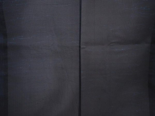 Photo3: 5913T01z230 Vintage Japanese Kimono Silk See through HAORI  Black-Blue (3)