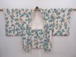 Photo5: 5913T02z510 Vintage Japanese Kimono Silk HAORI Flower Off-white (5)