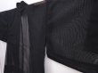 Photo2: 5913T03z230 Vintage Japanese Kimono Silk See through HAORI  Black (2)