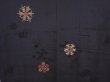 Photo3: 5913T05z430 Vintage Japanese Kimono Silk HAORI Snow crystal Black (3)