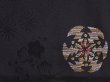 Photo4: 5913T05z430 Vintage Japanese Kimono Silk HAORI Snow crystal Black (4)