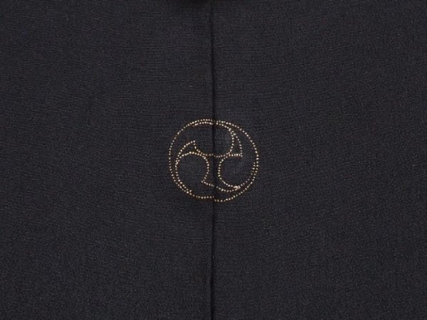 Photo5: 5913T05z430 Vintage Japanese Kimono Silk HAORI Snow crystal Black (5)