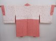 Photo6: 5913T06z570 Vintage Japanese Kimono Silk SHIBORI HAORI  Red-Pink (6)