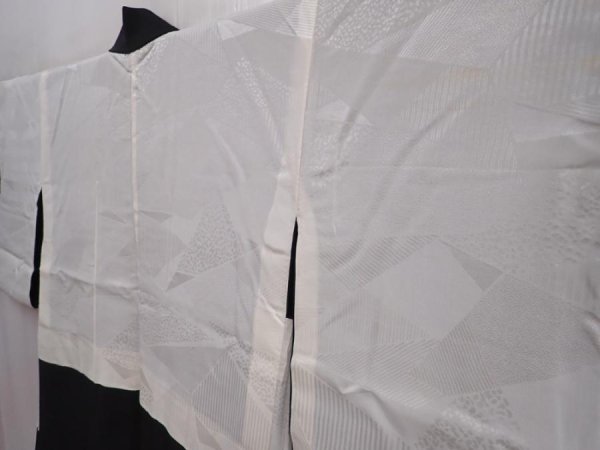 Photo8: 5913T07z630 Vintage Japanese Kimono Silk HAORI Plain Black (8)