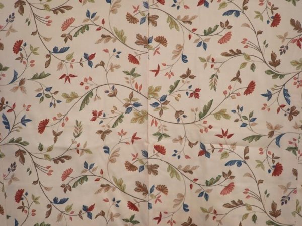 Photo3: 5913T08z490 Vintage Japanese Kimono Silk HAORI Flower Light cream (3)