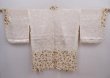 Photo7: 5913T08z490 Vintage Japanese Kimono Silk HAORI Flower Light cream (7)