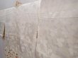 Photo8: 5913T08z490 Vintage Japanese Kimono Silk HAORI Flower Light cream (8)