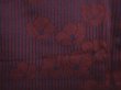 Photo6: 5913T12z740 Vintage Japanese Kimono Silk KOMON Camellia Dark grape (6)