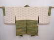 Photo6: 5914T02z490 Vintage Japanese Kimono Silk HAORI Wave Grass green (6)