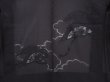Photo3: 5914T03z320 Vintage Japanese Kimono Silk See through HAORI Flowers Black (3)