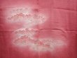 Photo3: 5914T07z480 Vintage Japanese Kimono Silk HAORI Camellia Dark pink (3)