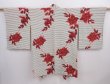 Photo1: 5914T10z720 Vintage Japanese Kimono Crepe Silk HAORI Rose Off-white (1)