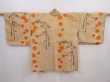 Photo1: 5914T11z320 Vintage Japanese Kimono Silk MEISEN HAORI  Dark champagne (1)