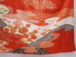 Photo7: 5914T14z1020 Vintage Japanese Kimono Silk FURISODE Chrysanthemum Orange-Red (7)