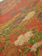 Photo4: 2E08z50  Japanese Kimono Crepe Silk  FABRIC Flowers Dark orange 61.4x7.5 (4)