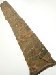 Photo5: 2E08z50  Japanese Kimono Silk  FABRIC Flowers Dark olive 64.2x7.7 (5)