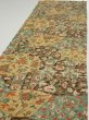 Photo3: 2E03z90  Japanese Kimono Silk  FABRIC Flower Light brown 62.2x14.4 (3)