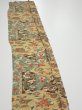 Photo3: 2E07z40  Japanese Kimono Silk  FABRIC Flower Light brown 56.7x7.3 (3)