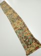 Photo5: 2E07z40  Japanese Kimono Silk  FABRIC Flower Light brown 56.7x7.3 (5)