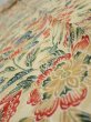 Photo4: 2E09z60  Japanese Kimono Silk  FABRIC Flowers Sand beige 78.0x7.3 (4)