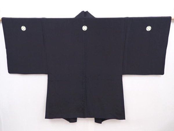 Photo5: 5920T02z430 Vintage Japanese Kimono Silk Men's HAORI Ukiyoe Black (5)