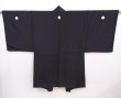 Photo4: 5920T06z560 Vintage Japanese Kimono Silk Men's HAORI Noh mask Black (4)