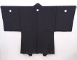Photo4: 5920T09z510 Vintage Japanese Kimono Silk Men's HAORI Mt.Fuji Black (4)