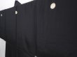 Photo6: 5920T10z570 Vintage Japanese Kimono Silk Men's HAORI Jigami Black (6)
