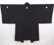 Photo4: 5920T13z570 Vintage Japanese Kimono Silk Men's HAORI  Black (4)