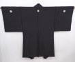 Photo4: 5920T14z540 Vintage Japanese Kimono Silk Men's HAORI 寿 Black (4)