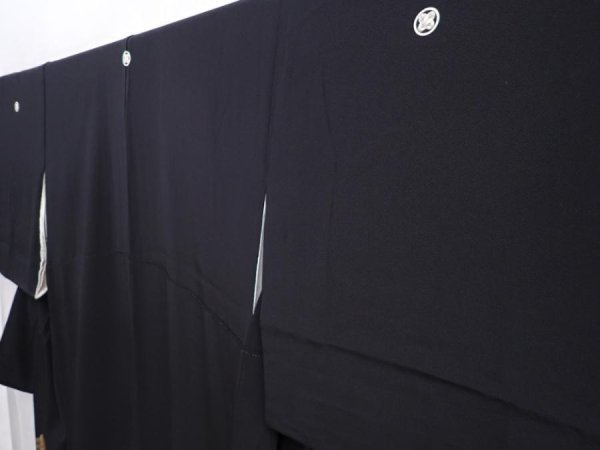 Photo2: 5926T03z1350 Japanese Kimono Silk ARTIST WORK TOMESODE Black (2)