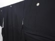 Photo2: 5926T04z1200 Vintage Japanese Kimono Silk TOMESODE Peacock Black (2)