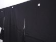 Photo2: 5926T05z1120 Vintage Japanese Kimono TOMESODE Bird Black (2)