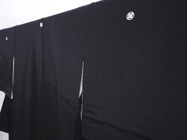 Photo2: 5926T05z1120 Vintage Japanese Kimono TOMESODE Bird Black (2)